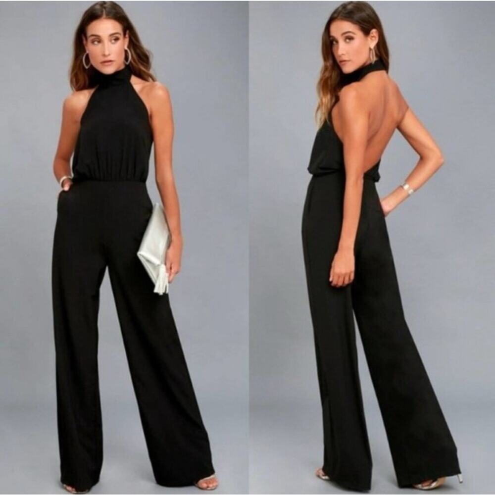 Wide Leg Halter Jumpsuit